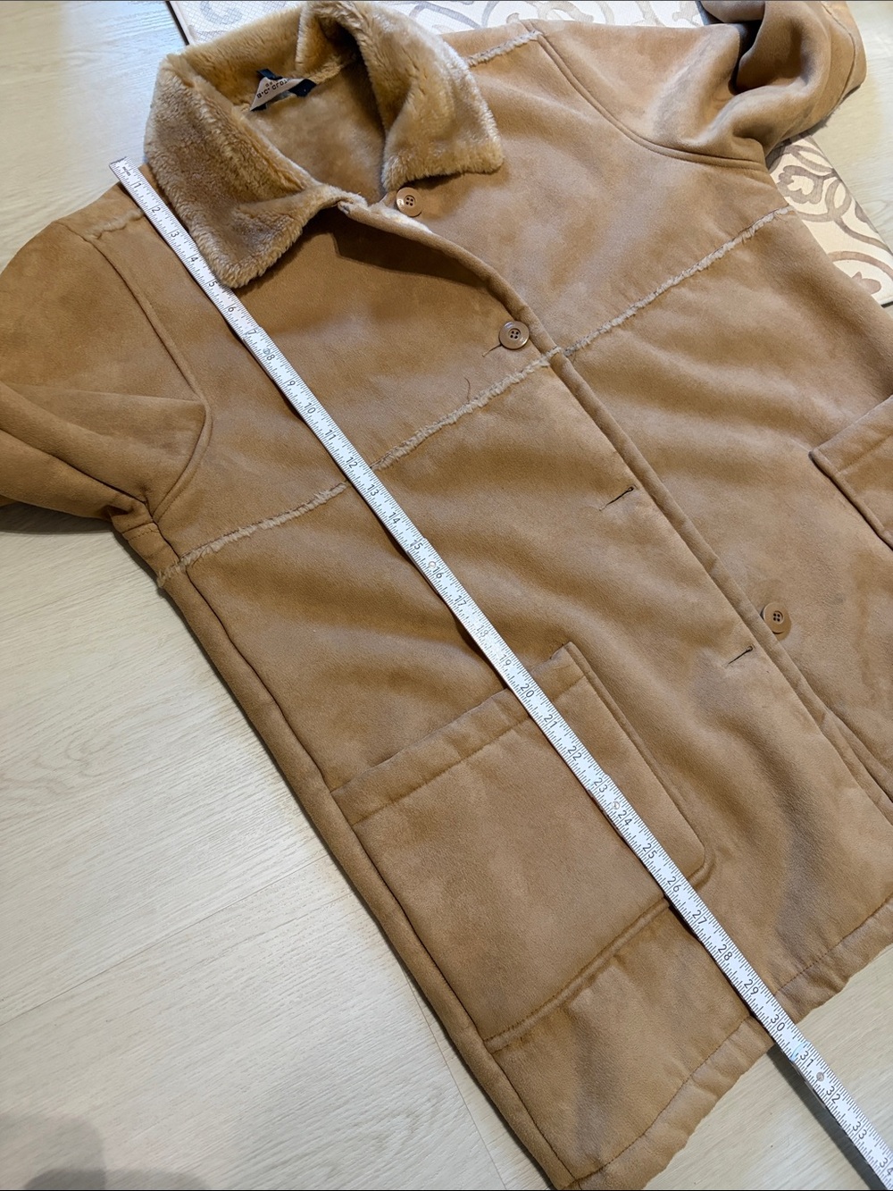 Faux suede teddy bear coat XL - Picture 5 of 9